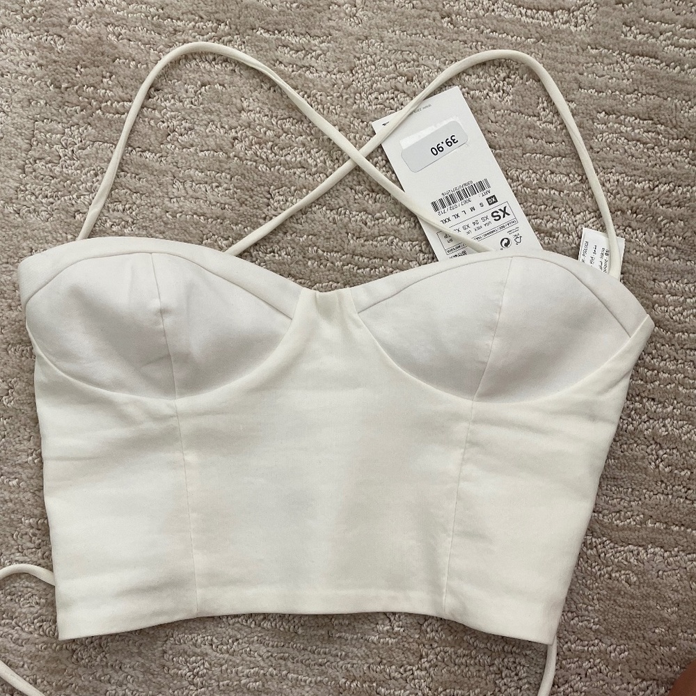 Zara bustier crop top